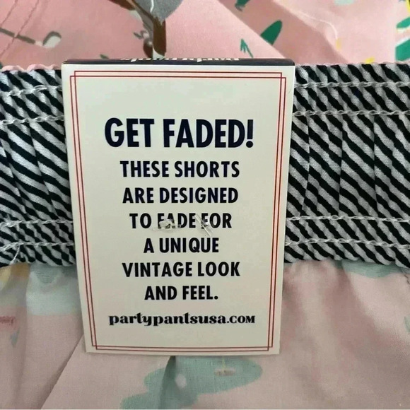 Party Pants Men’s Pink Let’s Par-Tee Golf Print Swim Trunks Board Shorts Large - Picture 10 of 12